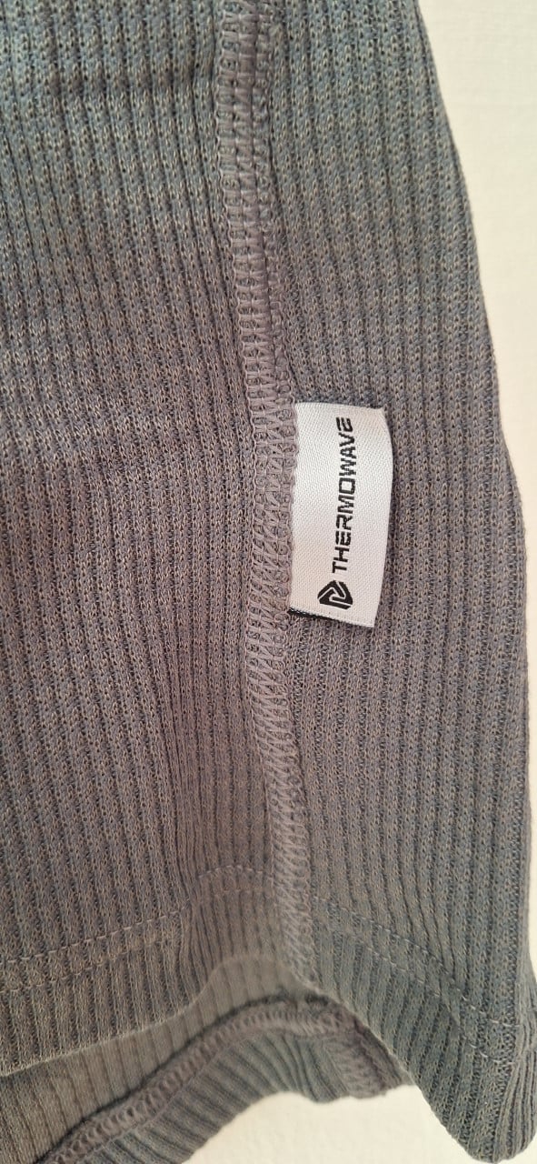 5 stuks Thermowave thermohemd met colletjeen rits grijsgroen Unisex Maat M