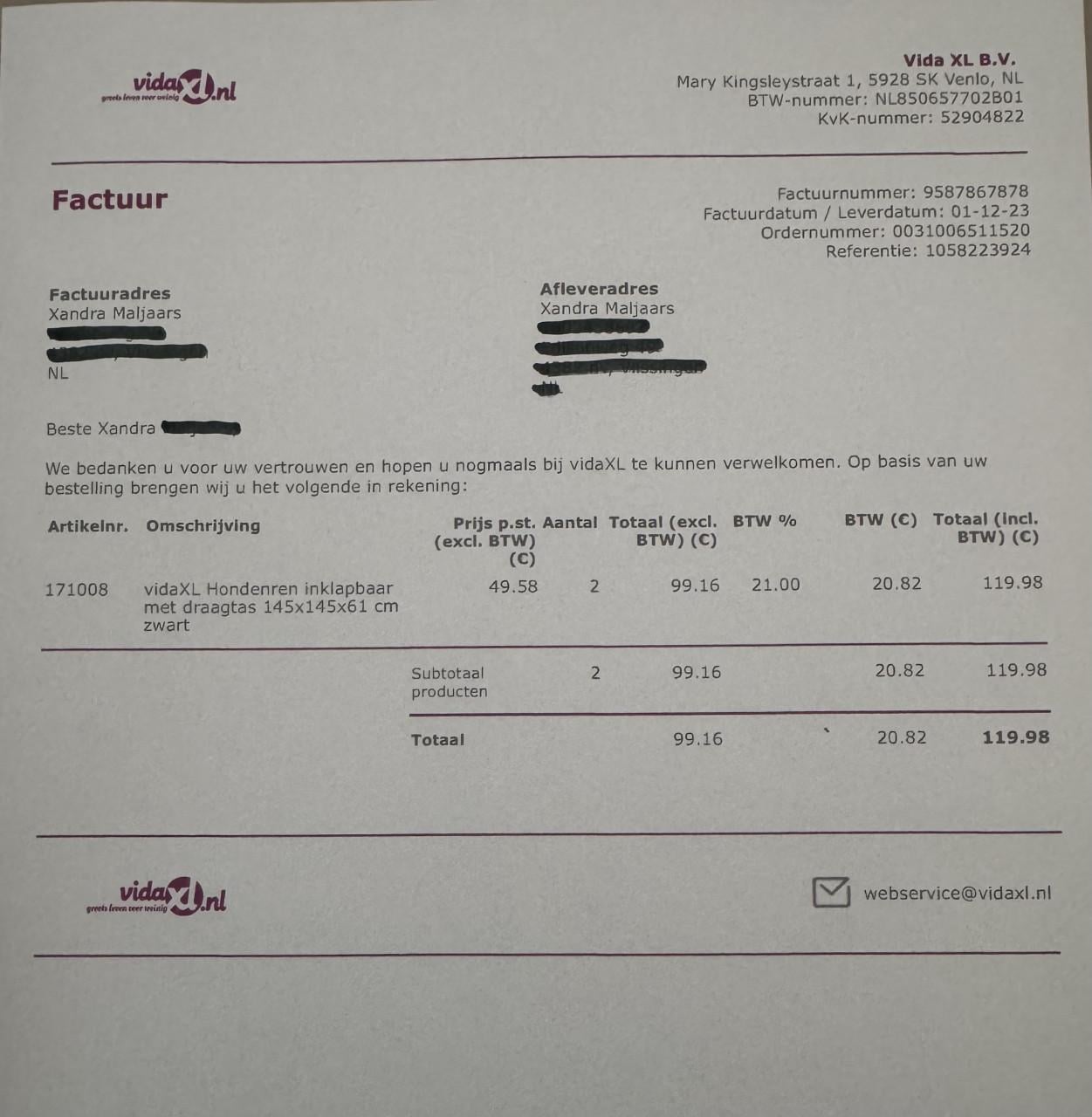 VidaXL opvouwbare hondenren puppyren