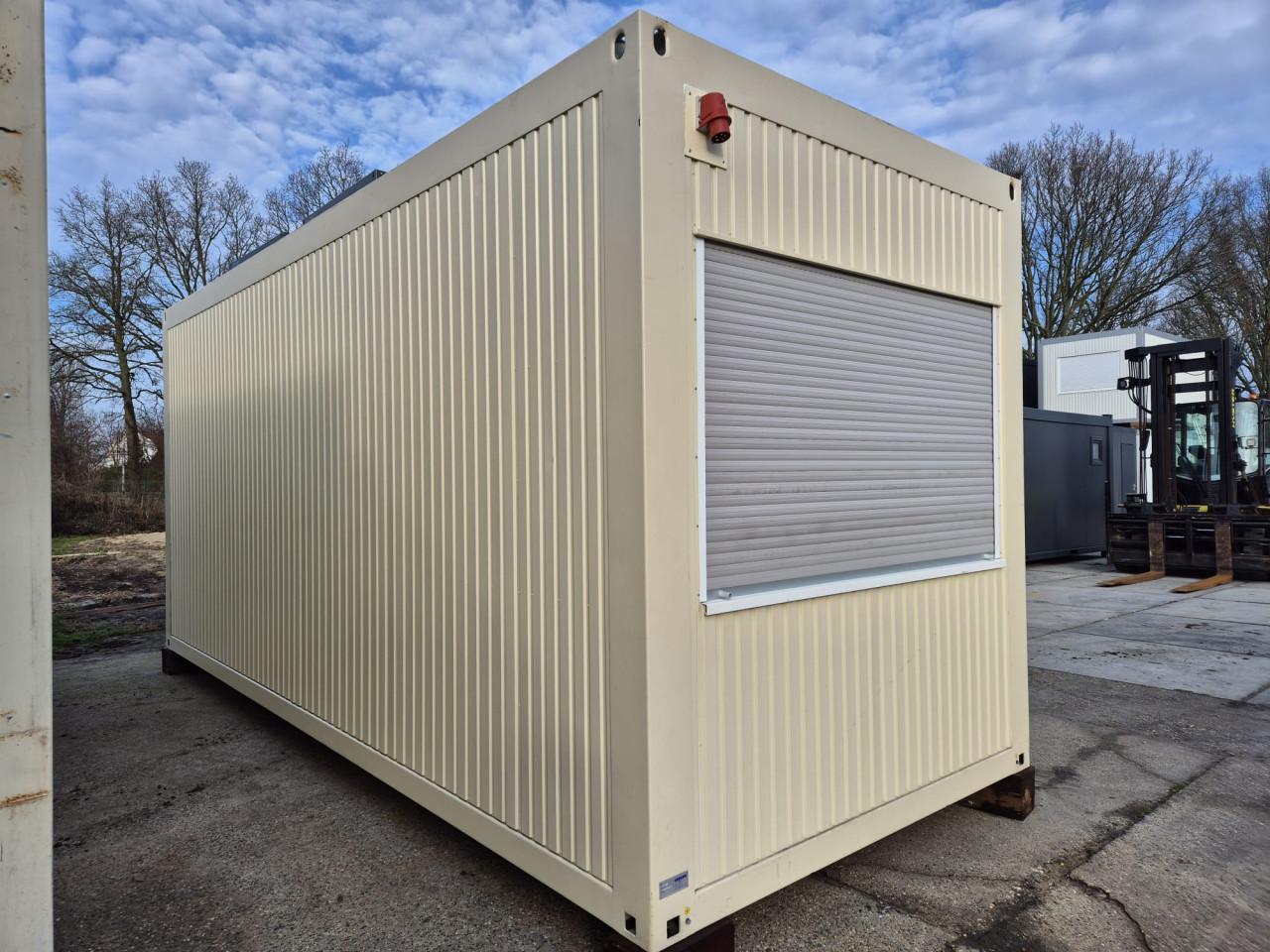 20ft kantoorunit 6x2.5 meter met veel ramen