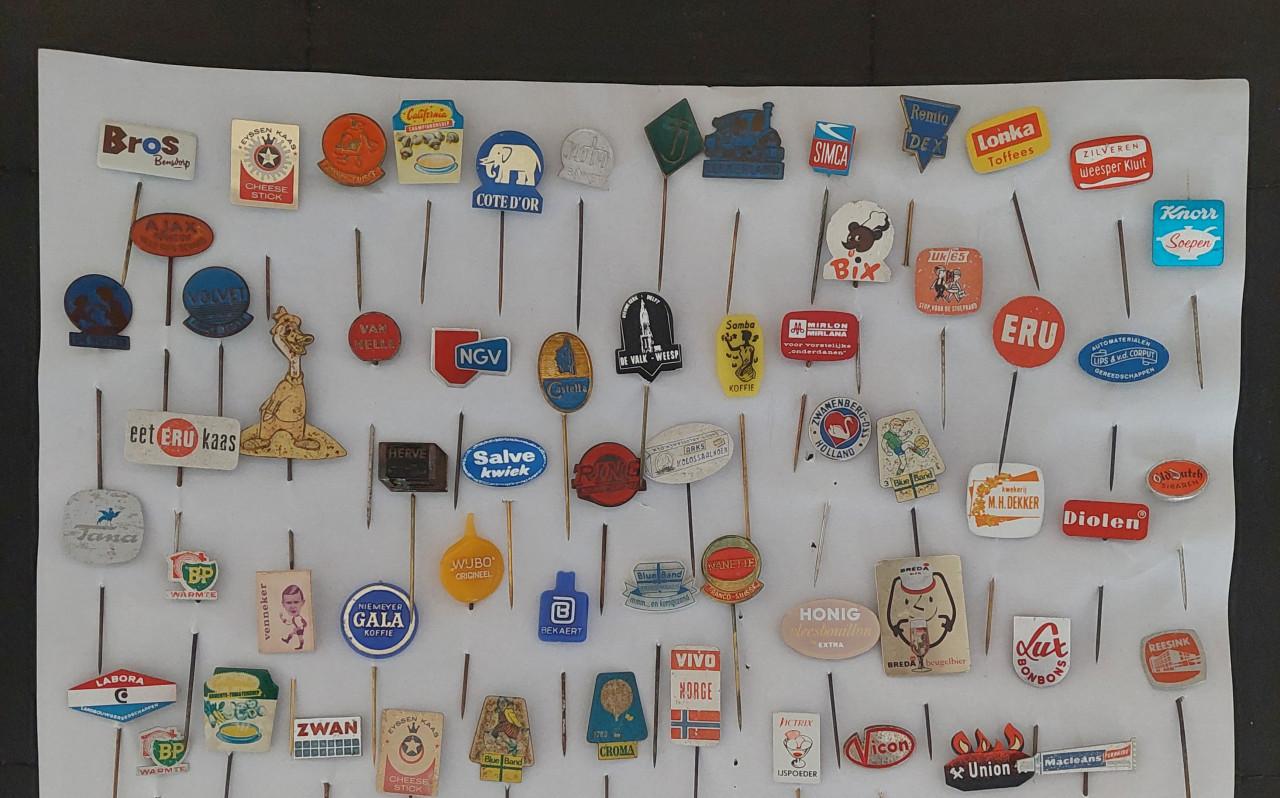 Vintage badges. 173 stuks.