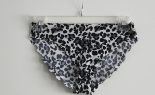 Nieuwe zwart met wit panterprint slip maat L