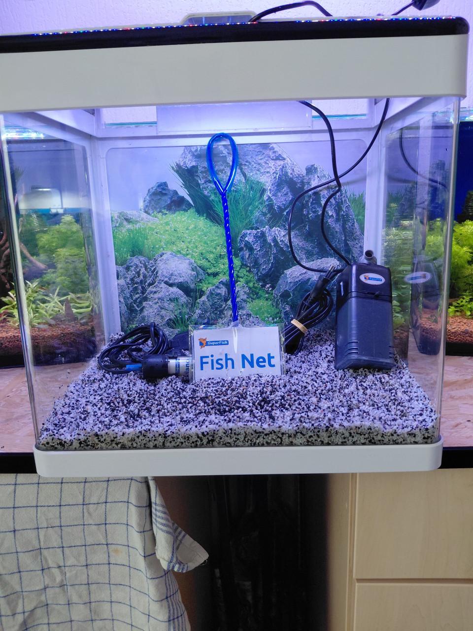 3 x panoramisch aquarium 35 ltr