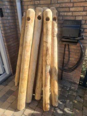 Kastanje paal en rail