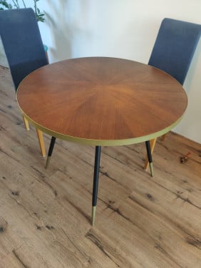 Hendrix Eettafel - Ø 90 cm - Bruin