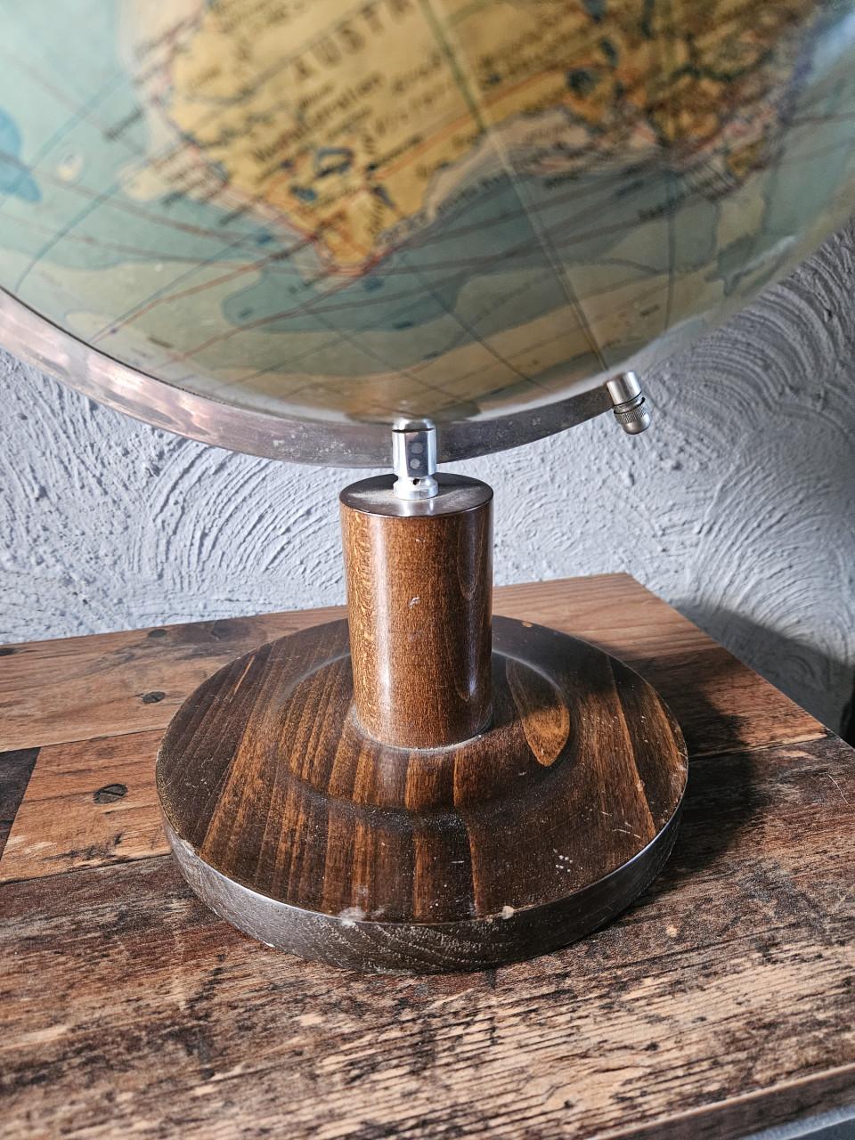 Vintage grote Politische Erdglobus - Paul Räth Nachf Leipzig, grote bol