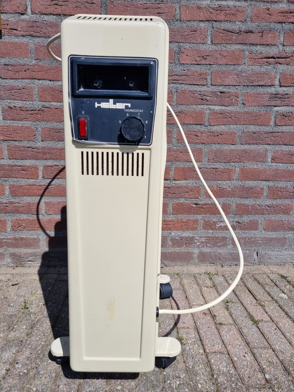 Elektrische radiator op wieltjes