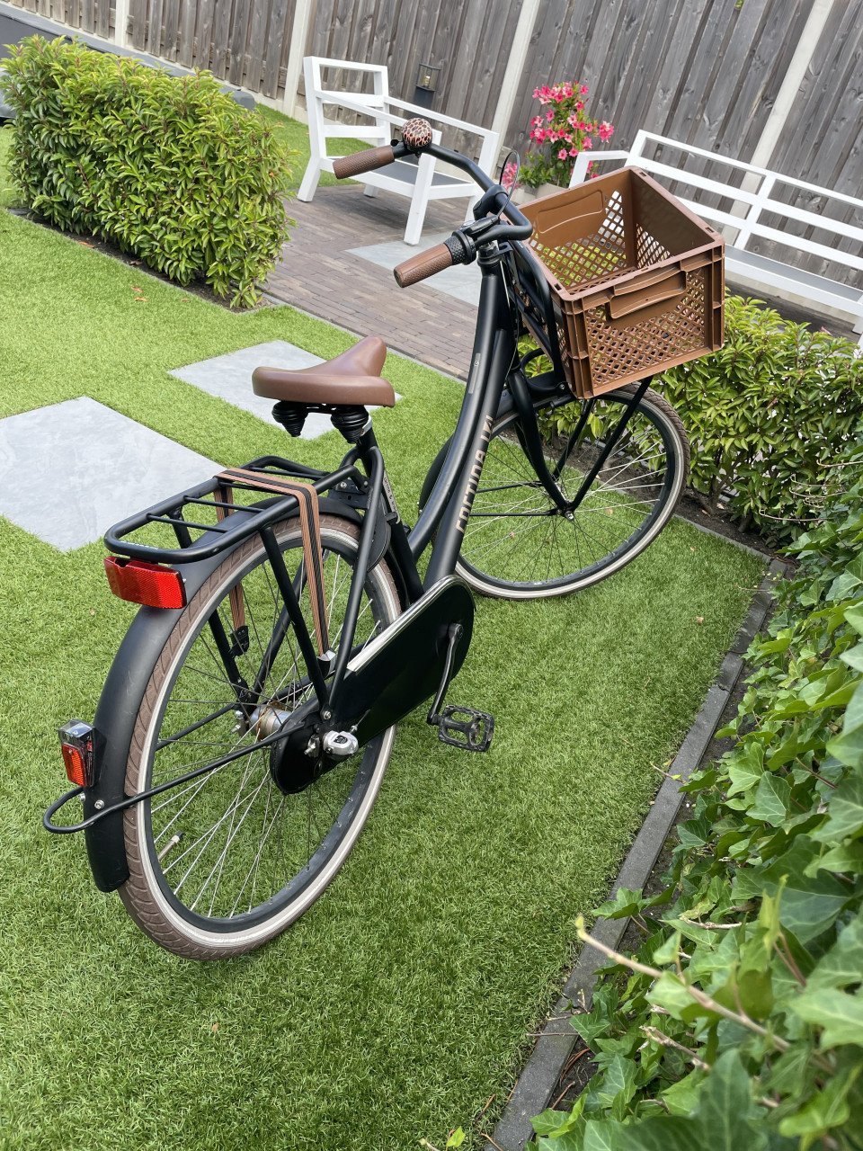 Prachtige cortina meisjesfiets 26 inch matzwart