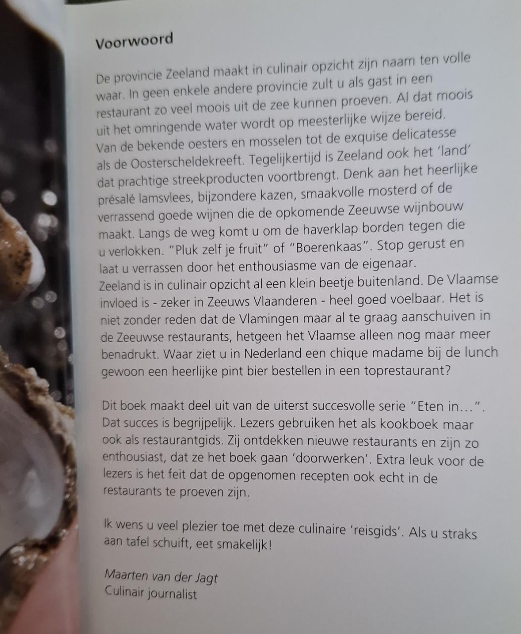 Eten in Zeeland / 26 restaurants in foto's en gerechten, J.C. Bartelsman