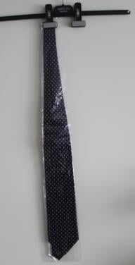 Nieuwe stropdas donkerblauw  met patroon ronde