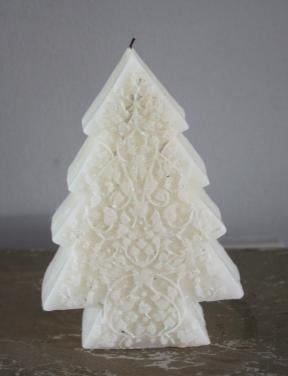 Kerstboom kaars wit