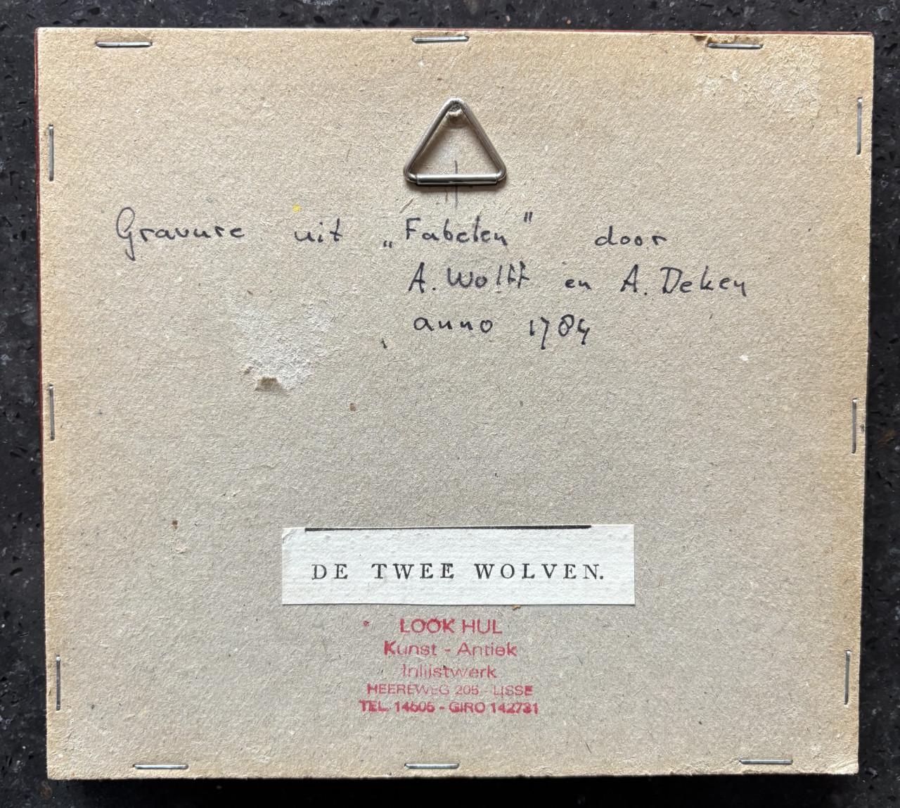 Zeldzame 18e eeuwse gravures Wolff en Deken, ingelijst