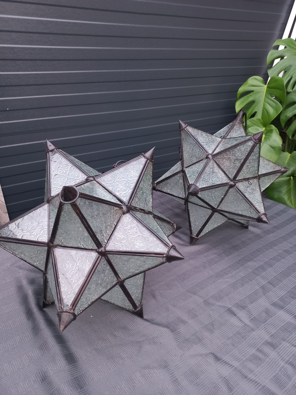 2x prachtige Industriële Retro Wind Glas Ster Kroonluchter Plafond Lampe