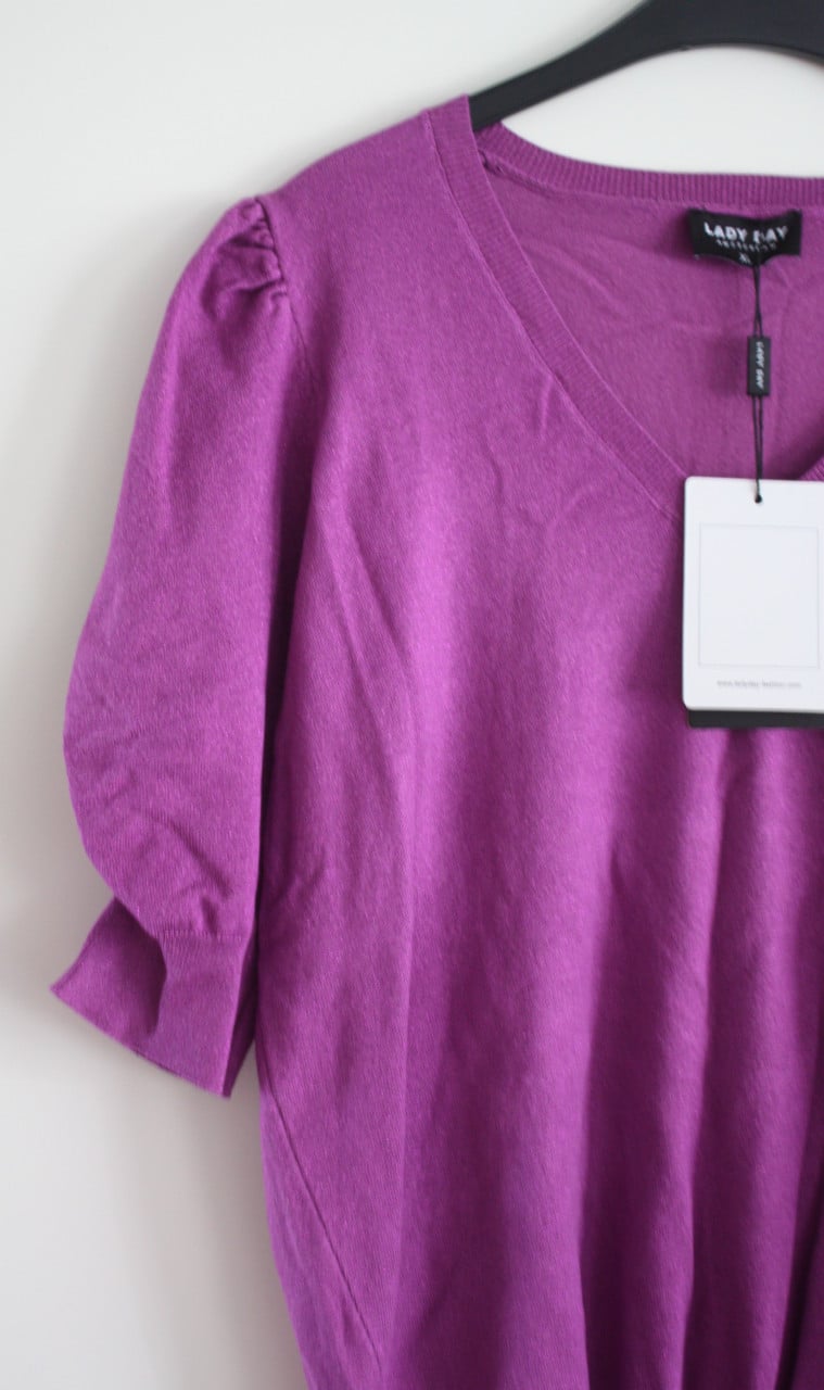 Nieuwe paars met glittergaren shirt maat xl