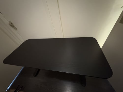Bureau verstelbaar in hoogte bruin/zwart