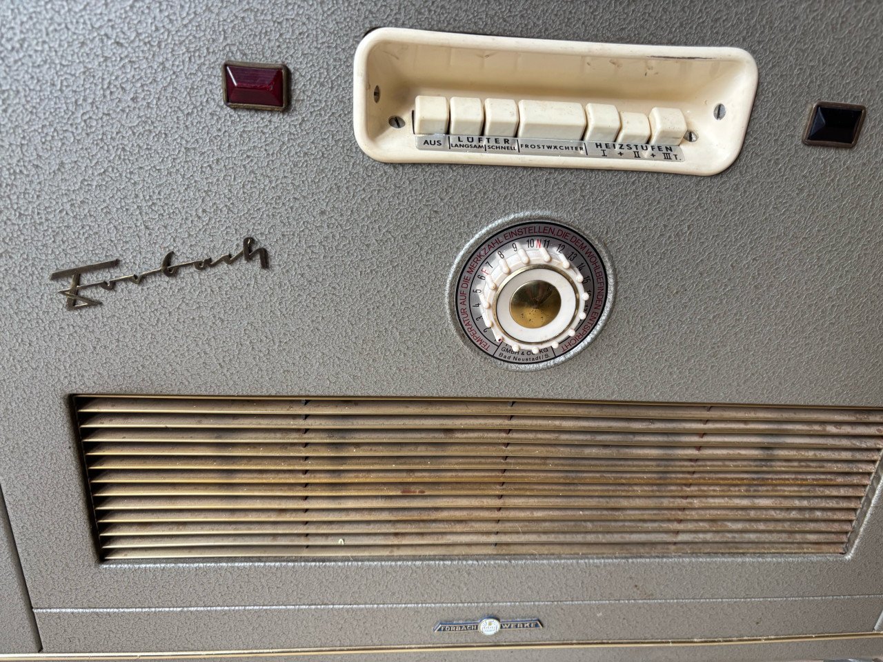 Vintage elektrische ventilatorkachel (Forbach Werke)