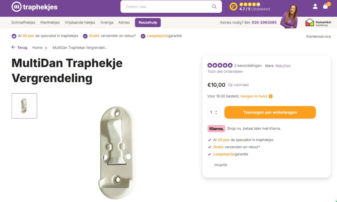 Traphekje Kidsriver Basic Metaal (2 stuks)