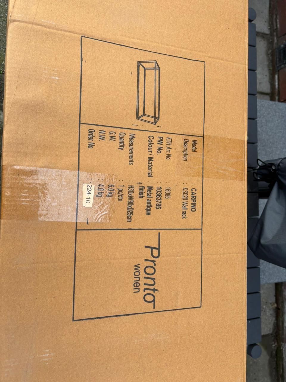 Pronto Wandrek Carpino 90cm - Nieuw in doos