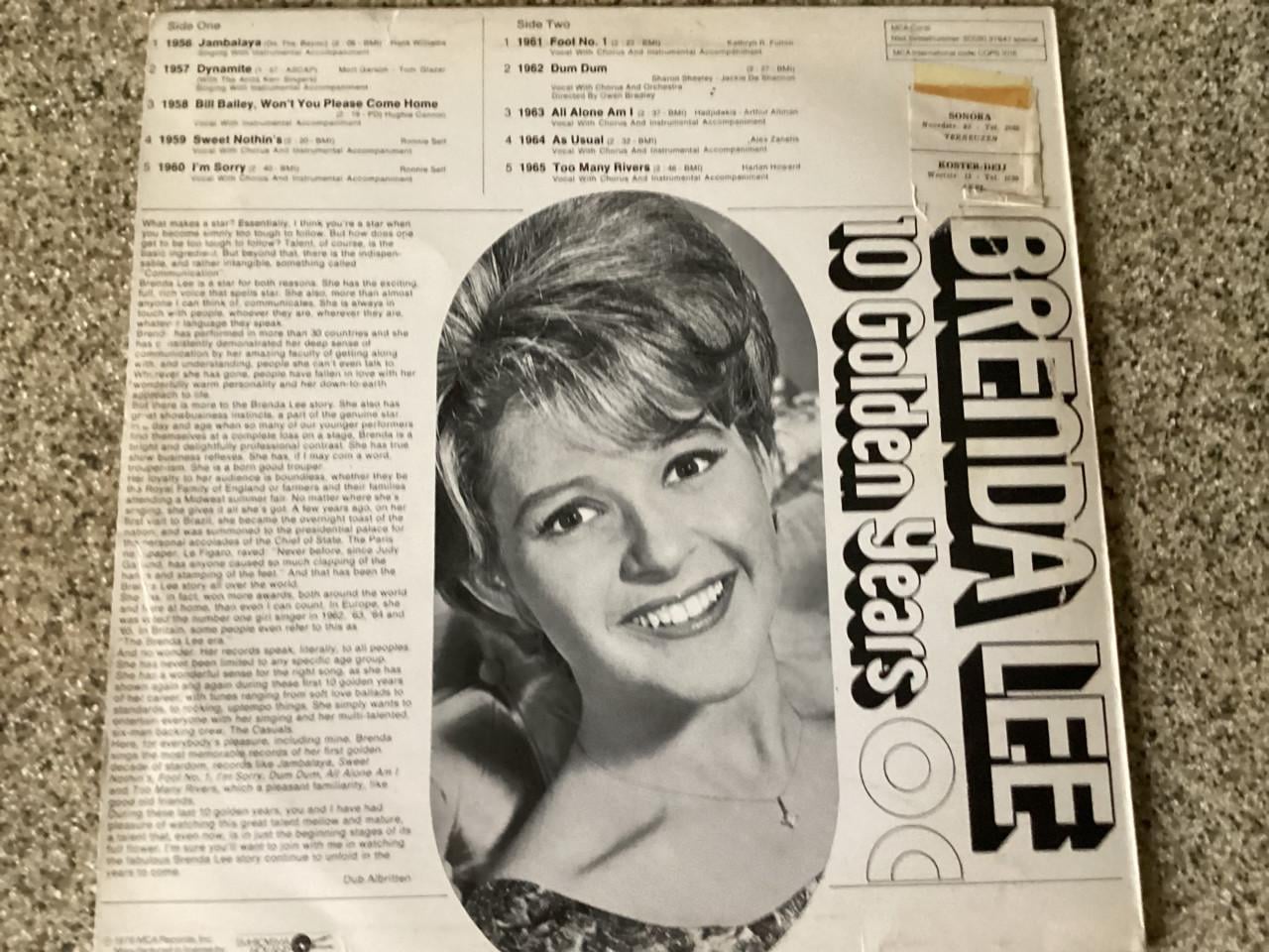 Brenda Lee.      10 Golden Years.