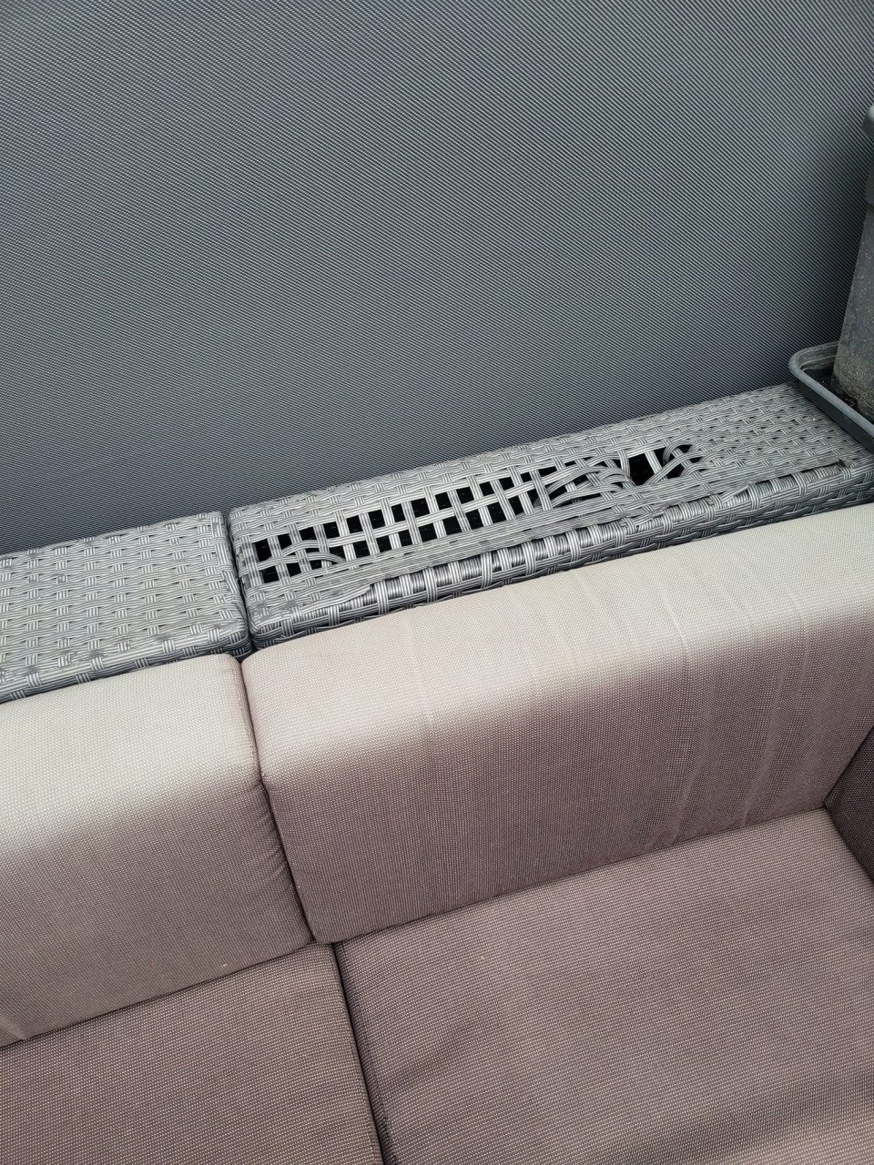 Zithoek tuin set/Lounge set van platte Rattan