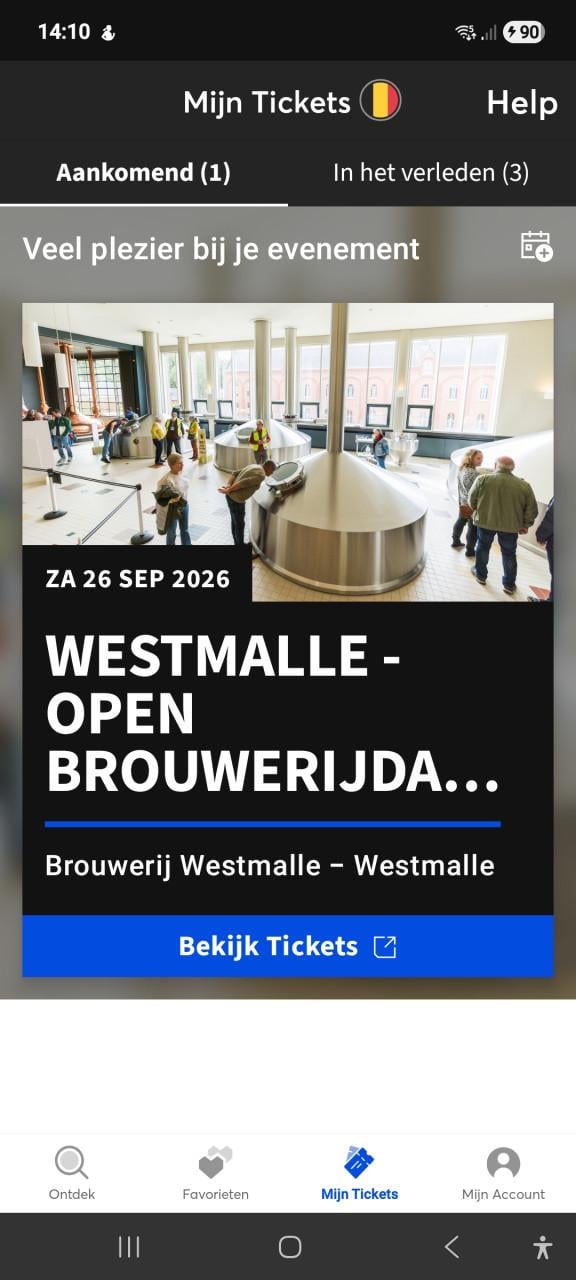 6x kaarten voor Westmalle brouwerij bezoek.