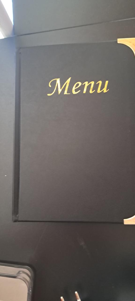 Zwarte menu kaarten a5 formaat