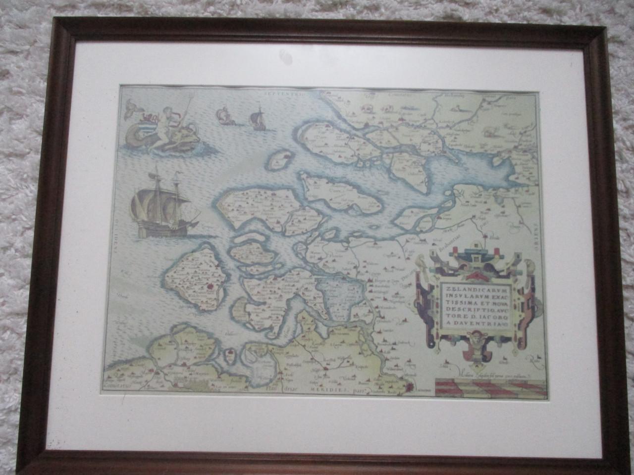 Lijst met afbeelding zeeland  61 br cm bij 48  h cm