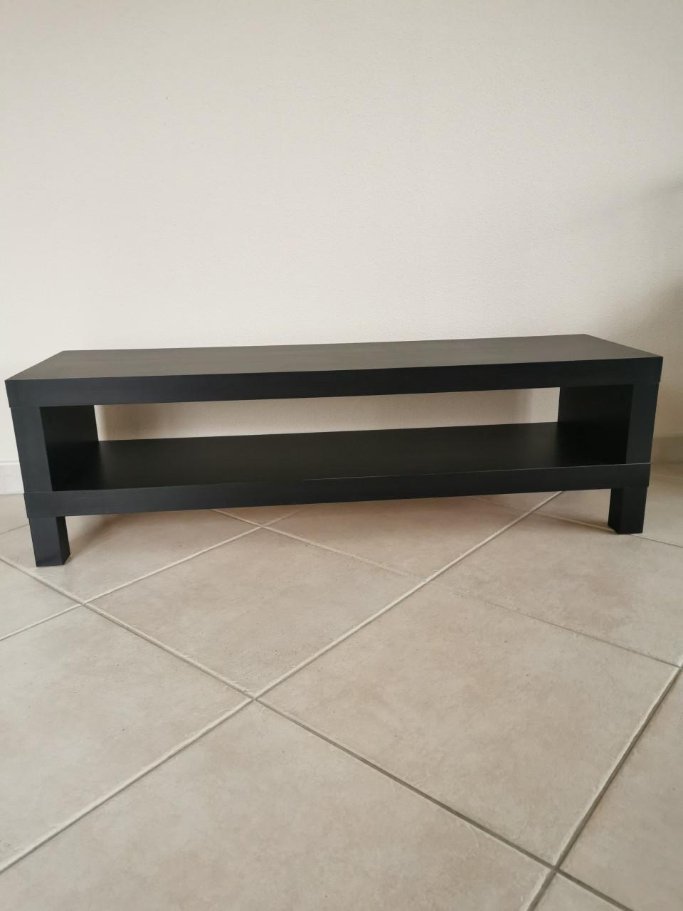 TV-meubel Ikea Lack zwartbruin