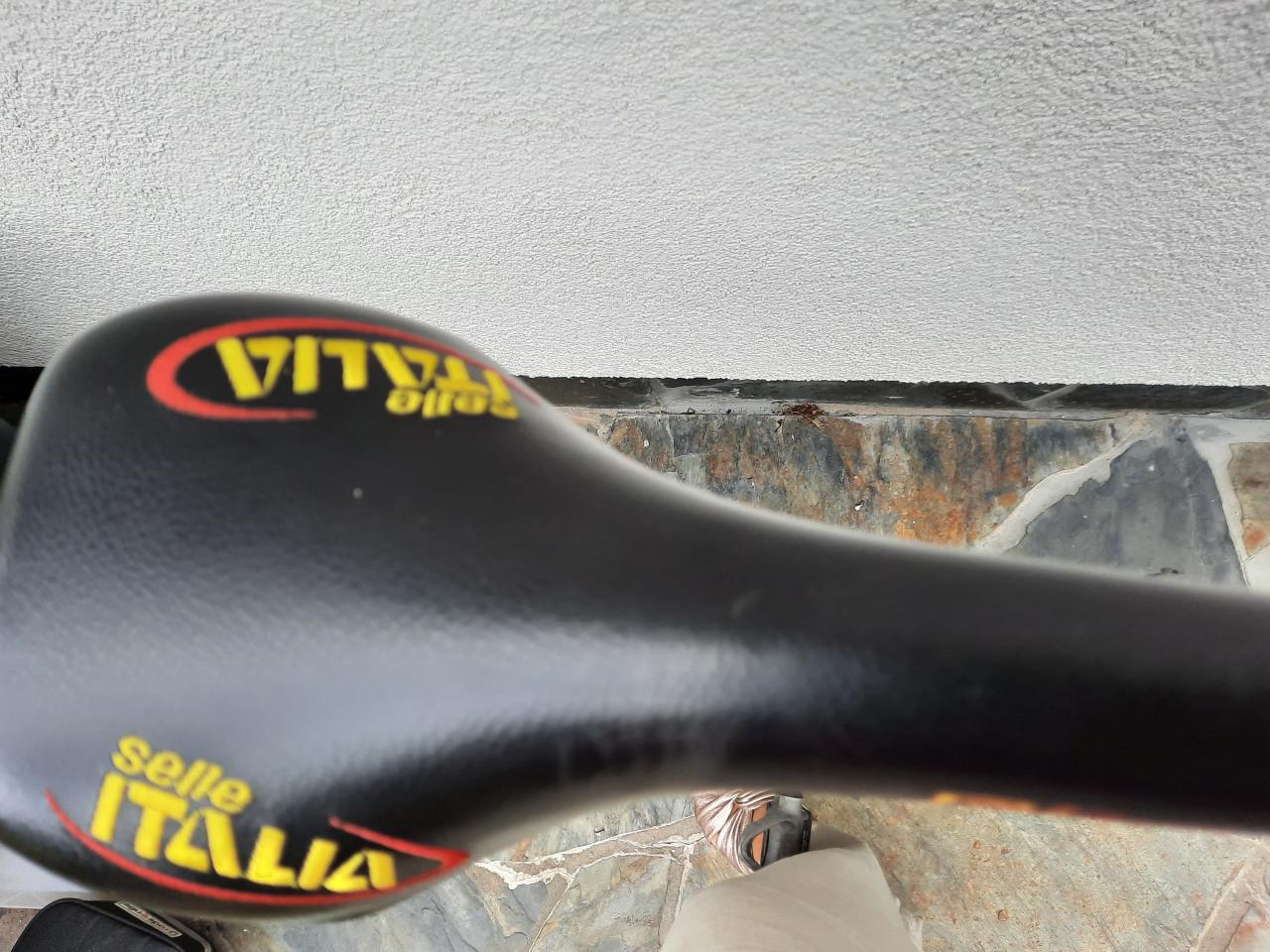 Wielrenfiets Paris-Nice van Jan Janssen maat L. Kleur blauw/geel