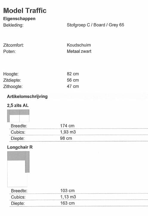 Montel Traffic bank (inclusief poef en stoel)