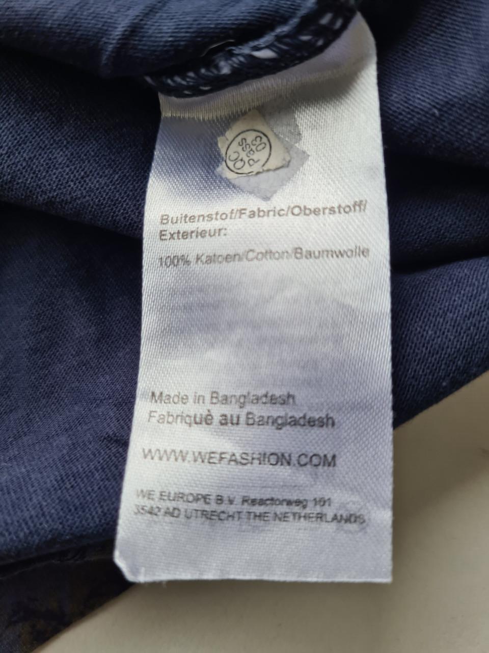 WE donker blauw / blauw print Tshirt Maat XXL