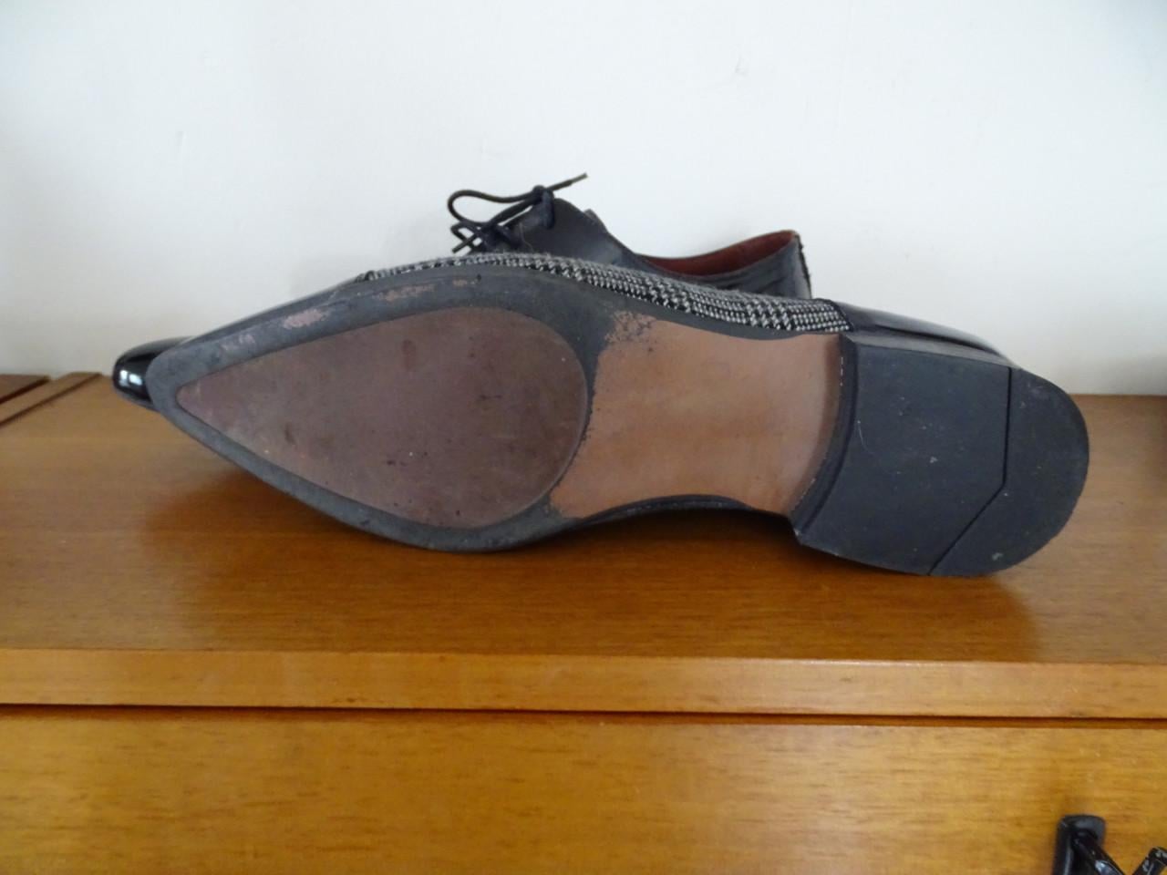 Hippe Italiaanse heren schoenen Lak en ruit Mt 45