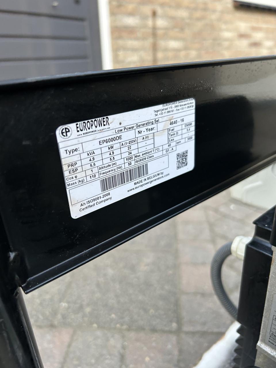 Aggregaat Europower EP6000DE Yanmar diesel