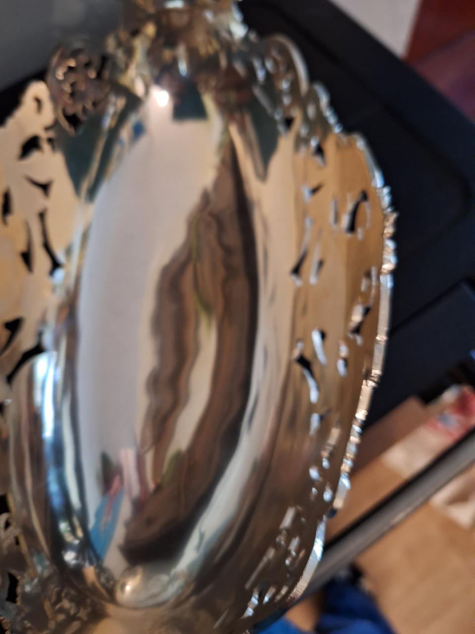 Prachtige verzilverde schaal