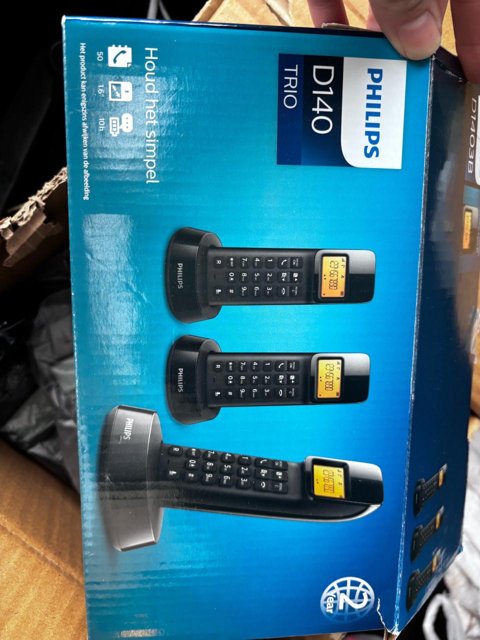 Huistelefoons philips D140 trio nieuw