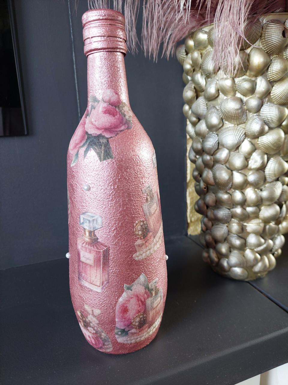 Nw Decoupage sier fles