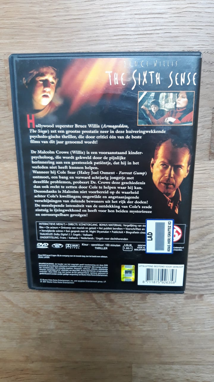 Vijf fenomenale DVD's voor 5 EURO, per stuk 1,25