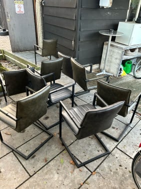 10x Industriële Eetkamer Stoelen