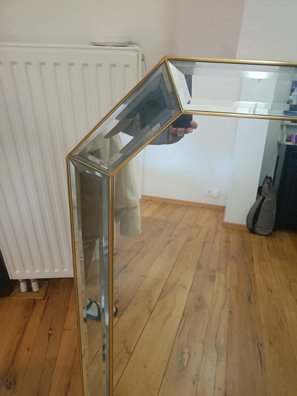 Vintage spiegel met facet geslepen rand