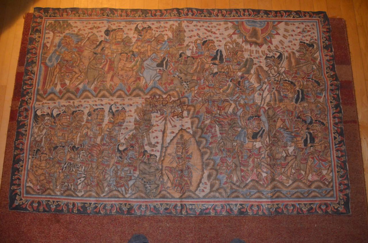 Kamasan Bali Schilderij scene Ramayana epos