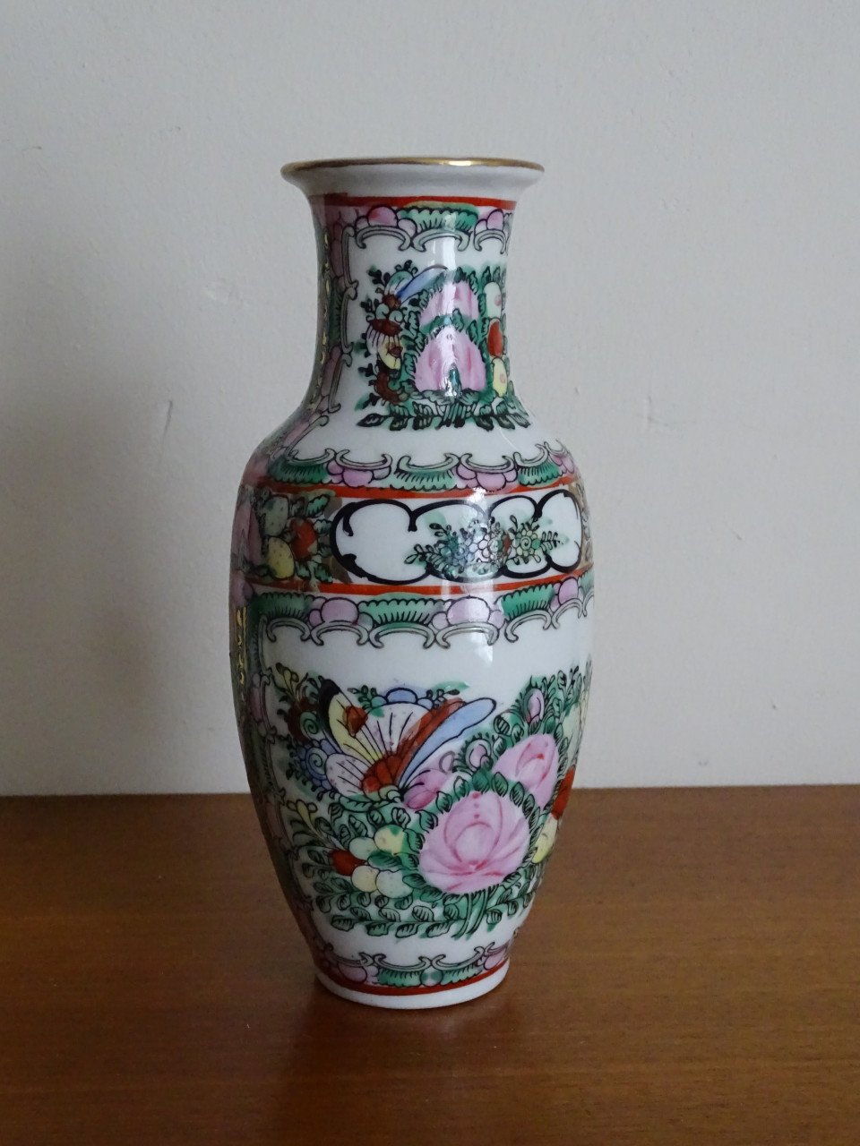Vaasje China Famille Rose Porselein Chinees Vlinders