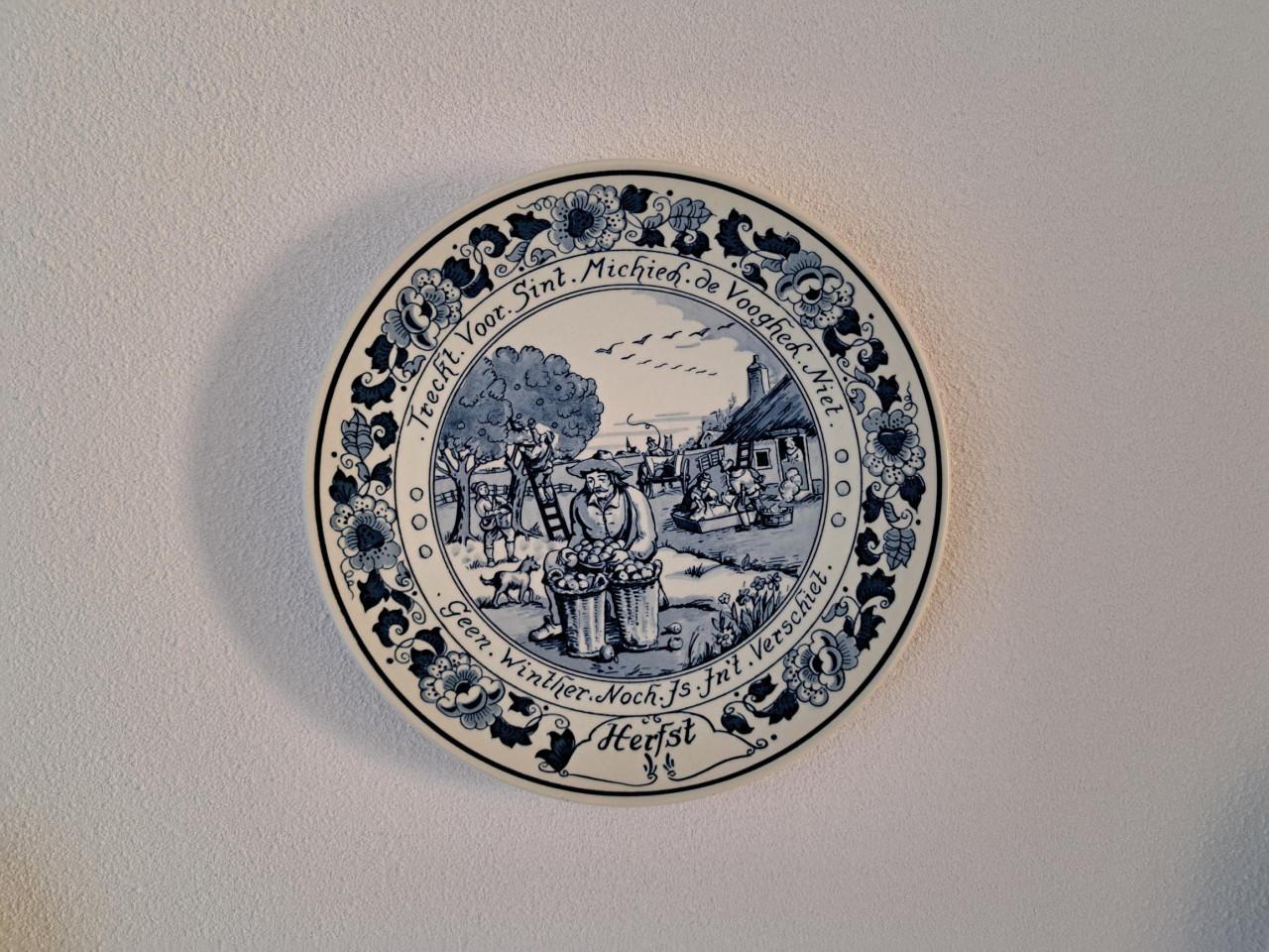 Delftsblauwe borden serie jaargetijden