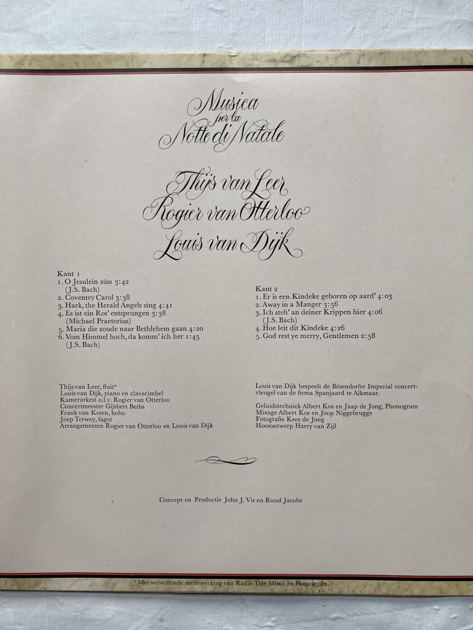 LP van Dijk Otterloo Musica per la Notte di Natale Kerst