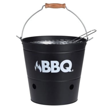 Barbecue Emmer zwart 26cm