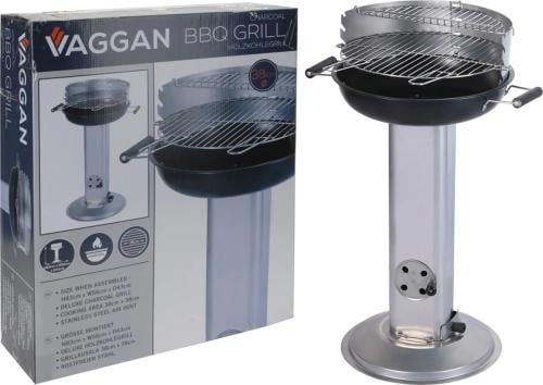 UITVERKOOP Vaggan RVS Barbecue rond op pilaar