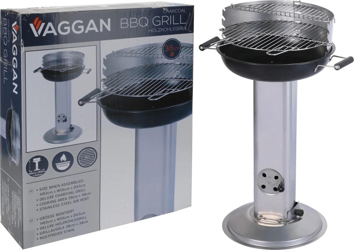 UITVERKOOP Vaggan RVS Barbecue rond op pilaar