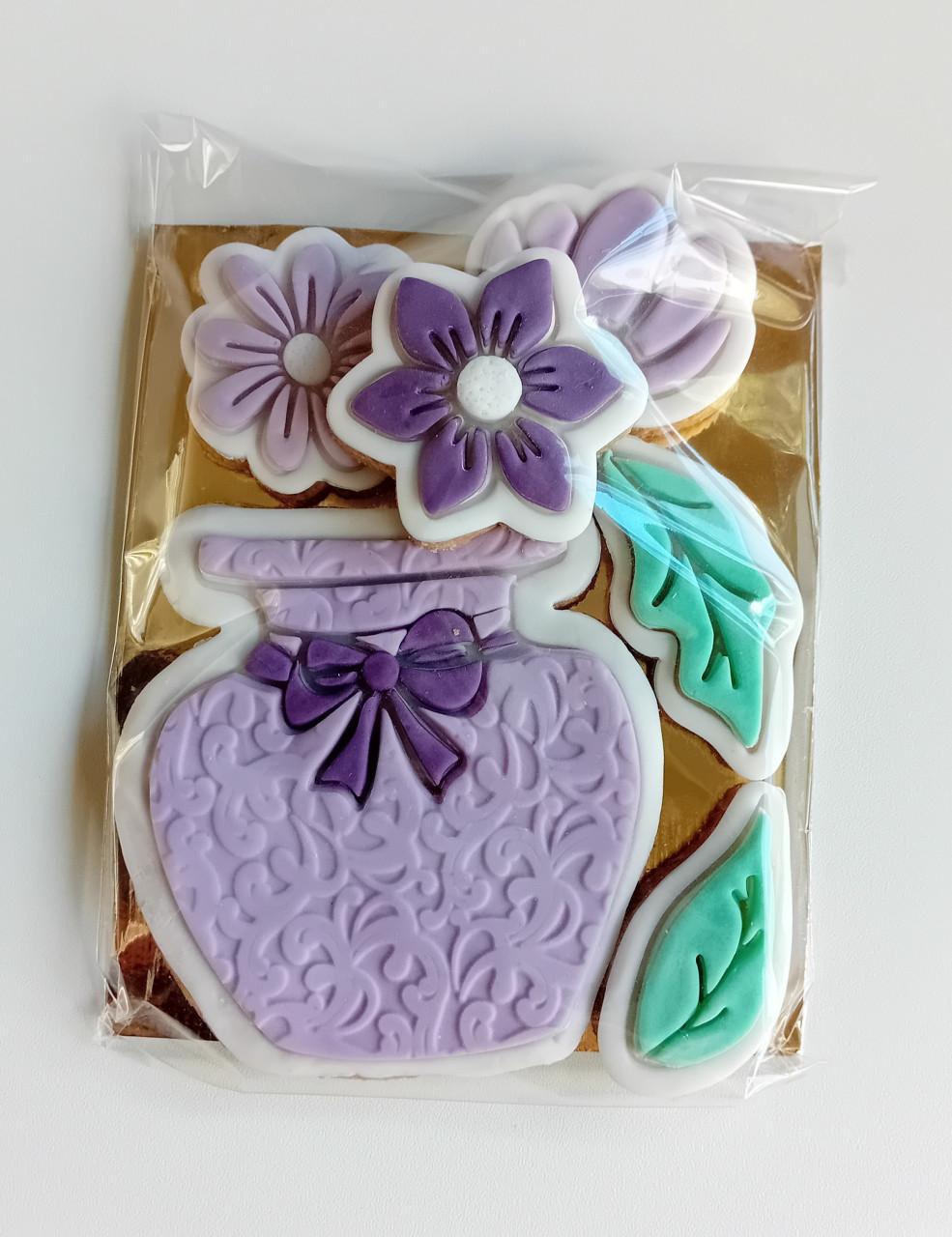 Vaasje met bloemen bedankje