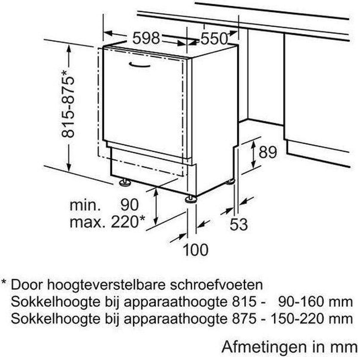 SIEMENS Volledig Geïntegreerde inbouw Vaatwasser SL64m361eu