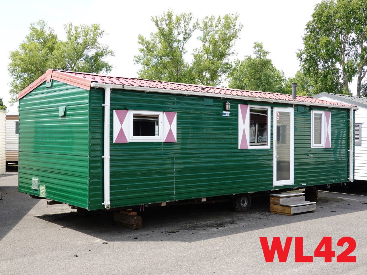 Chalet met middenkamer en gezellige inrichting 2 slaapkamers
