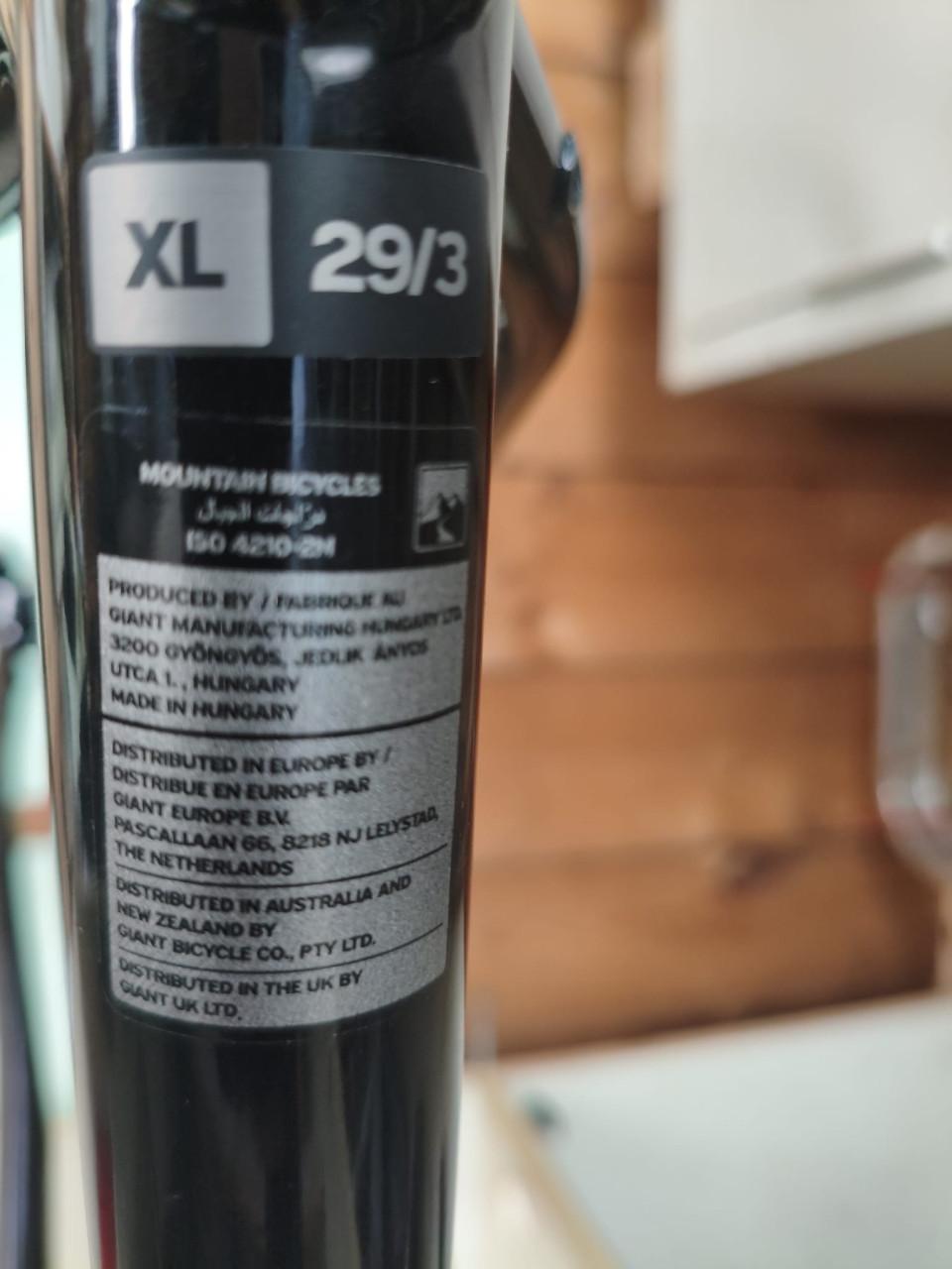 Giant Talon 3 mountainbike frame xl met achterwiel