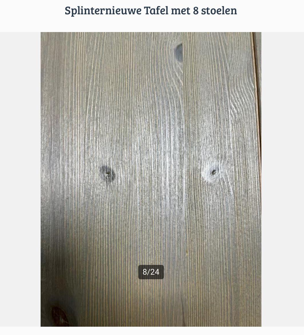 Nieuwe tafel met 8 stoelen